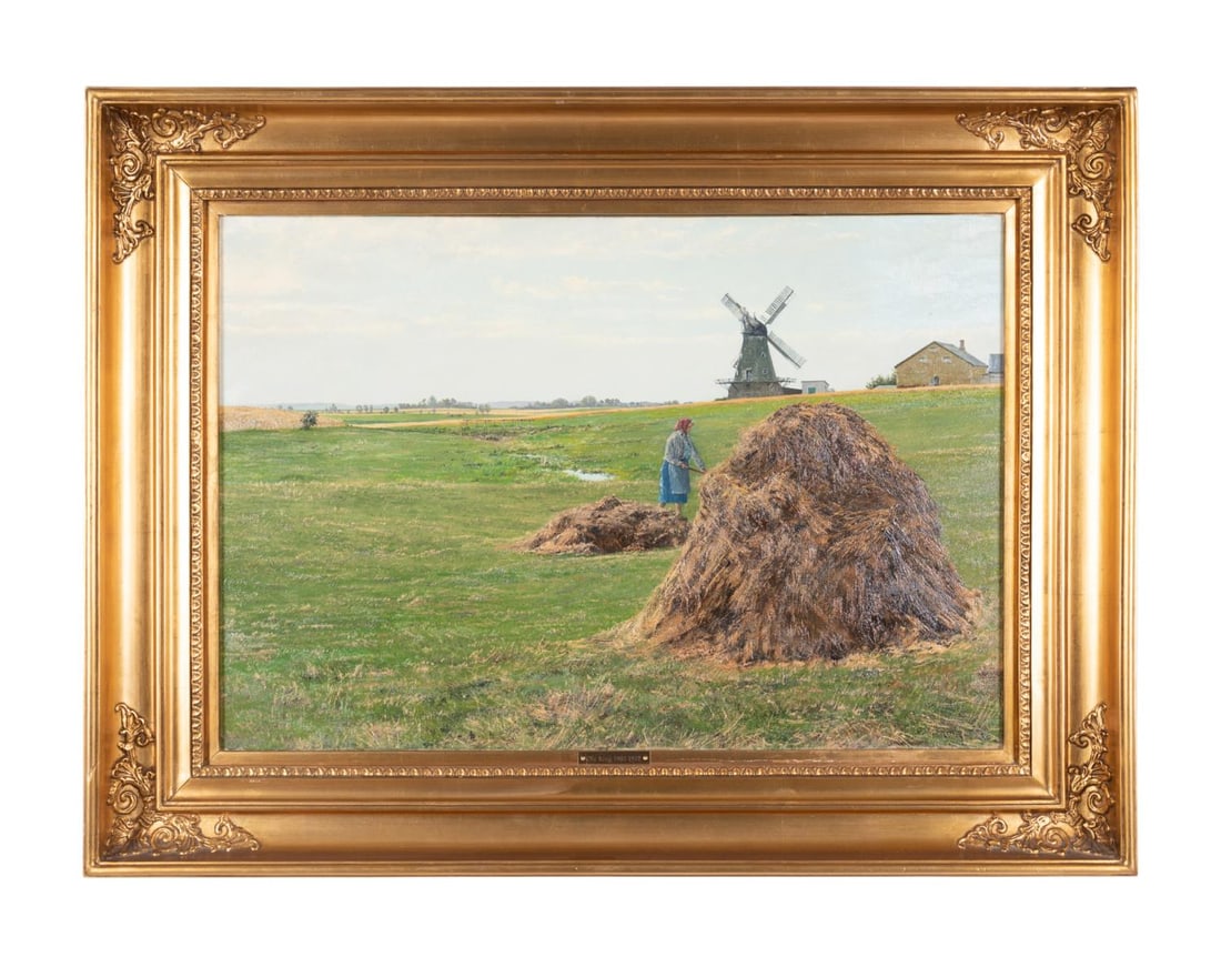 OLE RING UNTITLED LANDSCAPE W/ FIGURES O/C (1 of 6)