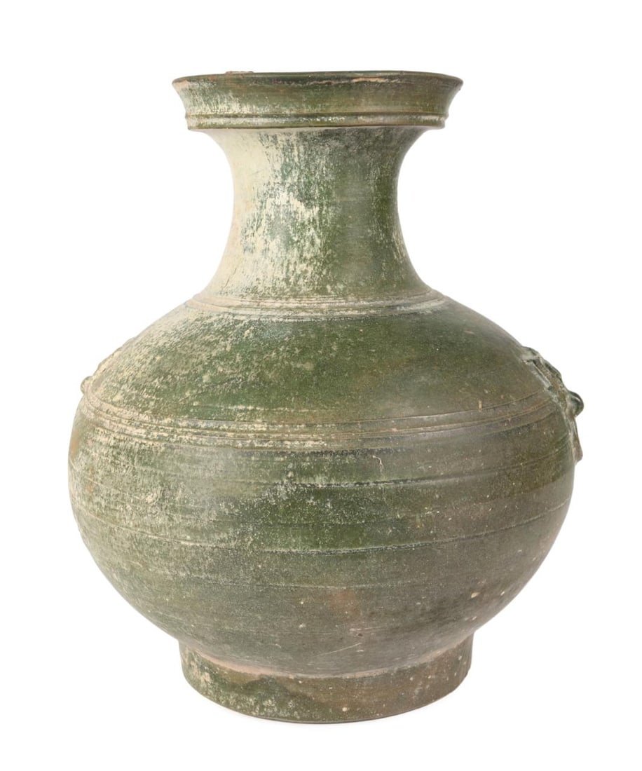 CHINESE HAN STYLE GREEN HU VASE (1 of 6)