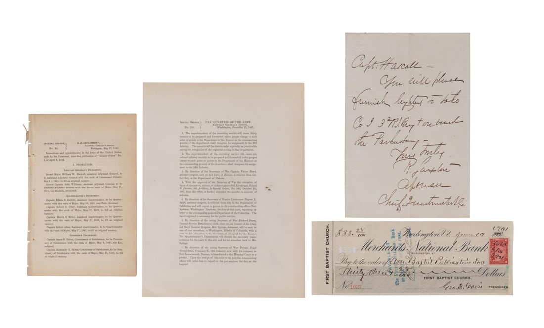 4PCS MEDAL OF HONOR RECIPIENTS SIGNED DOCUMENTS (1 of 5)