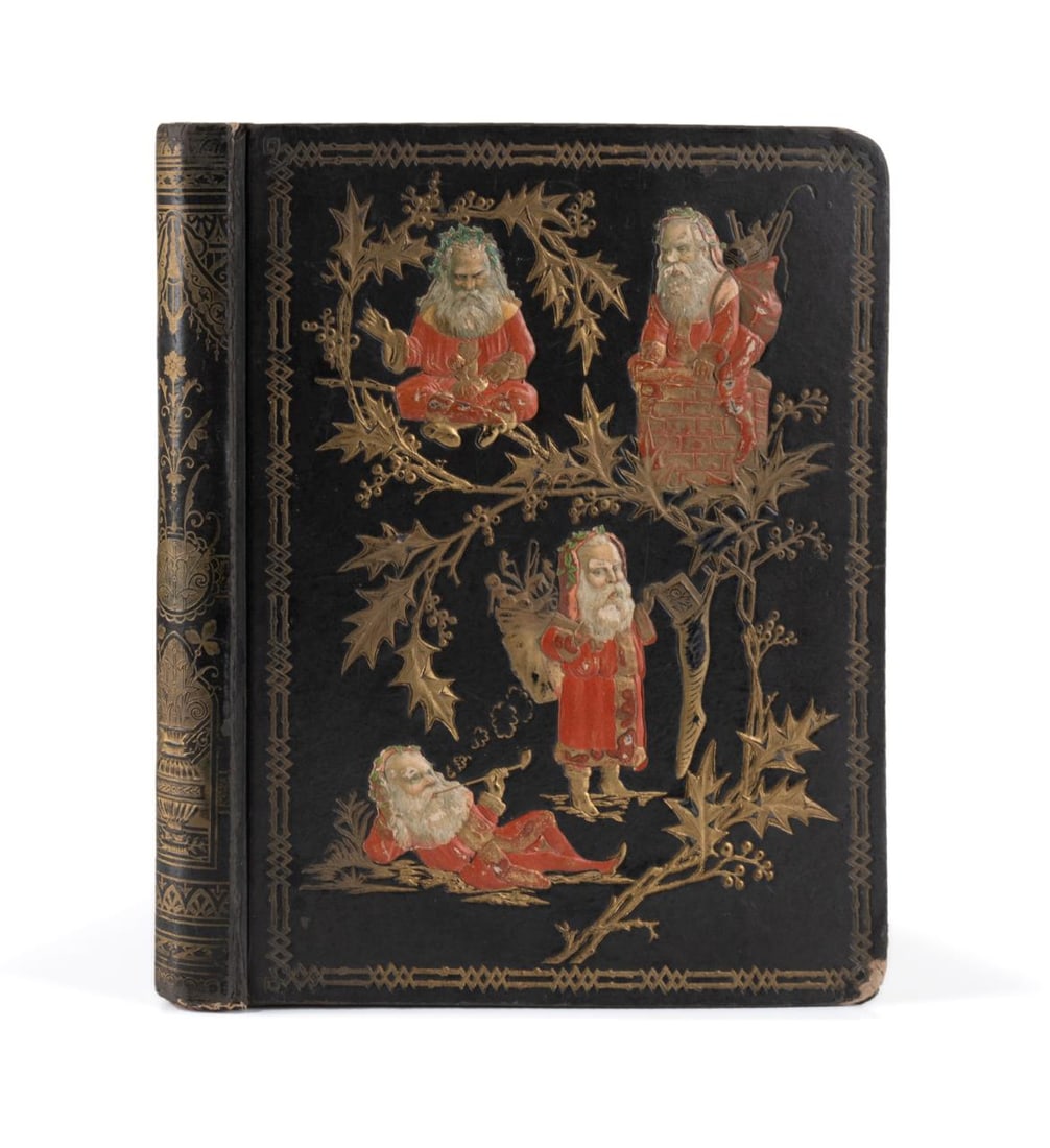 VICTORIAN ERA SCRAPBOOK WITH SANTA CLAUS, 1880S (1 of 7)
