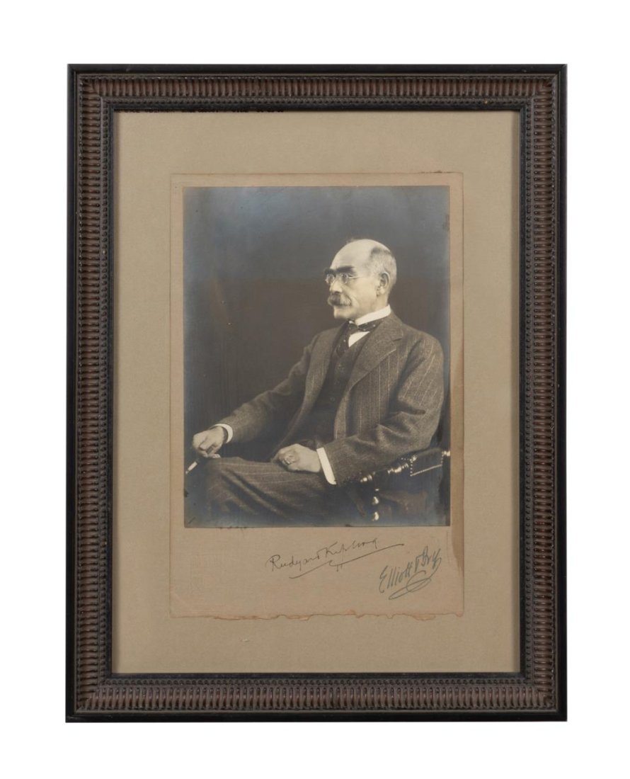 RUDYARD KIPLING SIGNED PHOTOGRAPH C.1928, FRAMED (1 of 5)