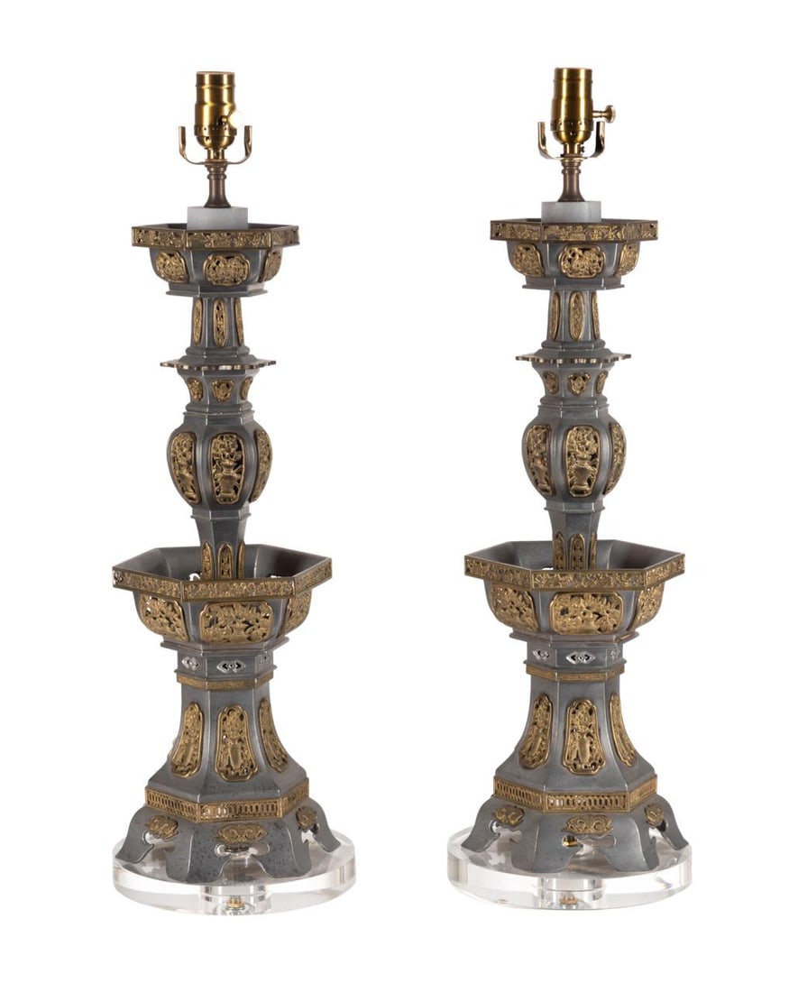 PR MID-CENTURY JAMES MONT HOLLYWOOD REGENCY LAMPS (1 of 4)