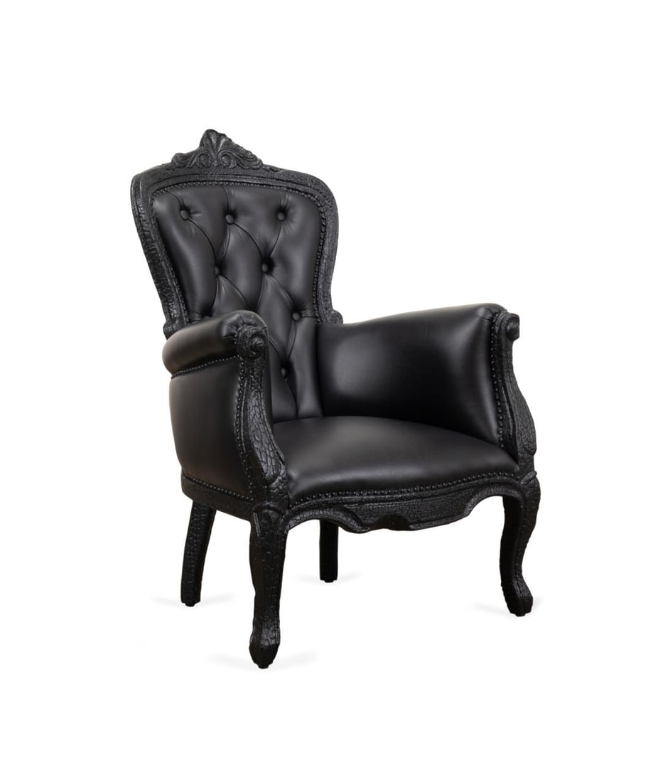 MAARTEN BAAS / MOOI BLACK LEATHER 'SMOKE ARMCHAIR' (1 of 7)
