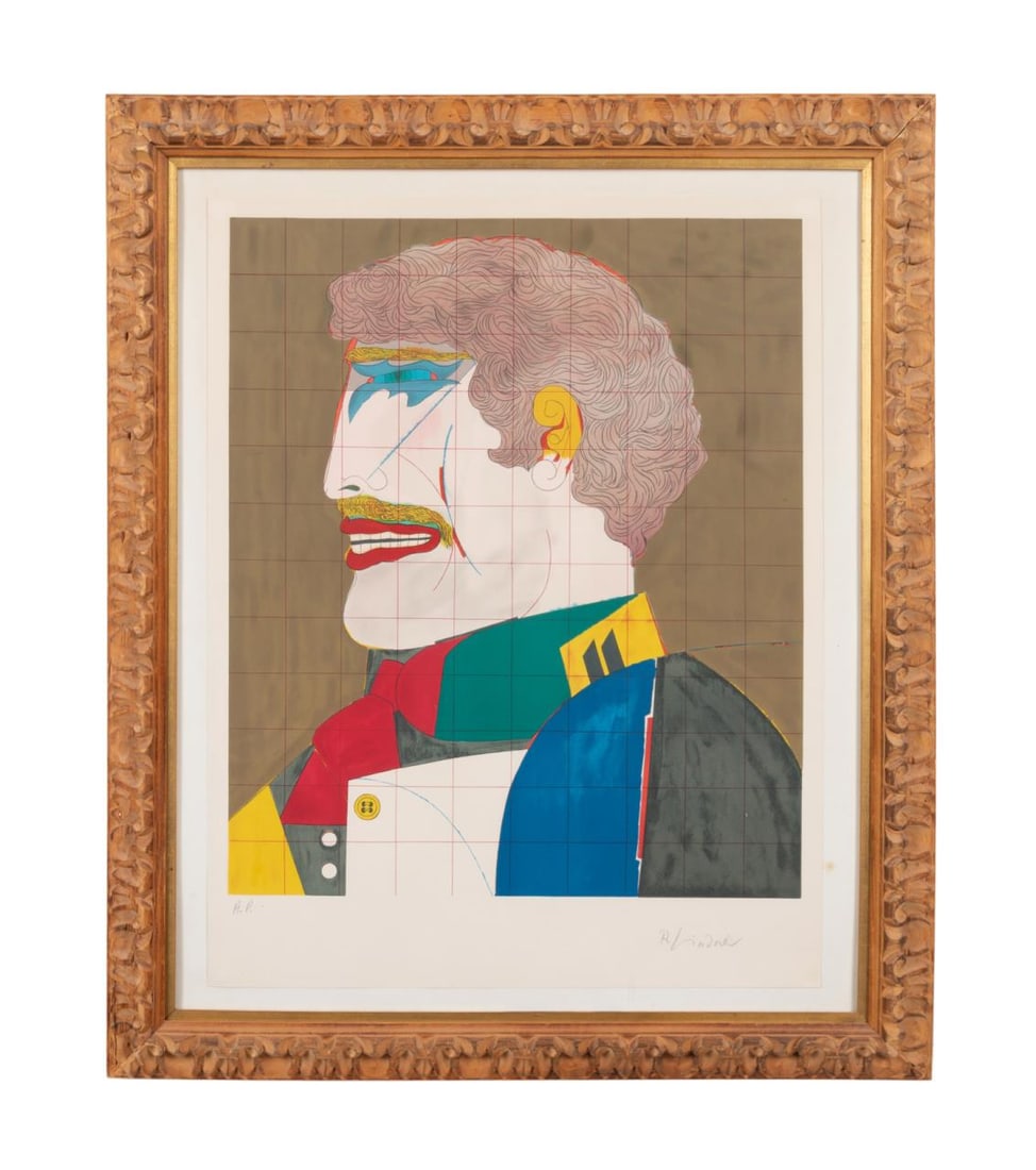 RICHARD LINDNER MALE FIGURAL 'PROFILE' LITHOGRAPH (1 of 7)