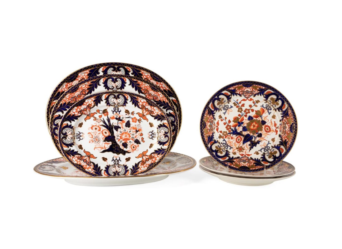 7PCS ROYAL CROWN DERBY IMARI PALETTE TABLEWARE (1 of 8)