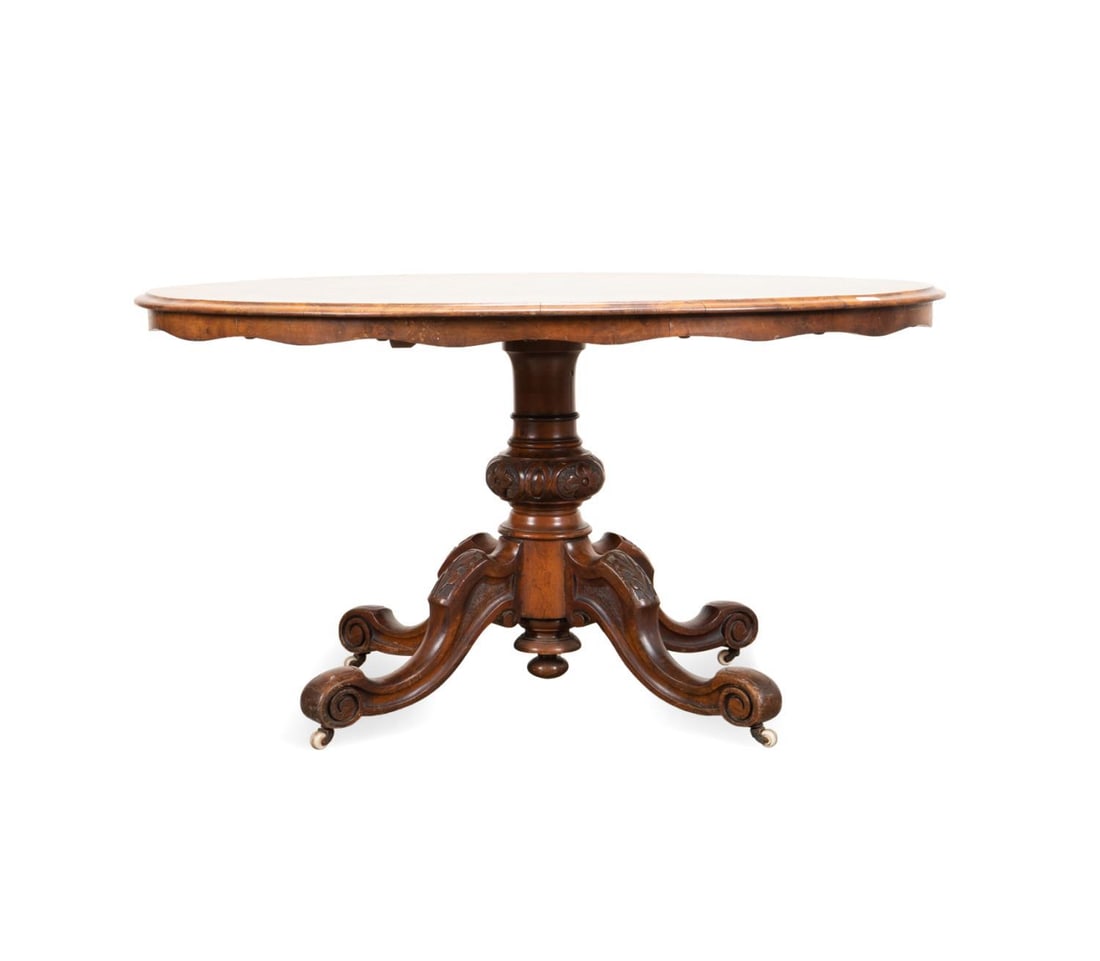 19TH C. VICTORIAN BURLWOOD BREAKFAST OR LOO TABLE (1 of 5)