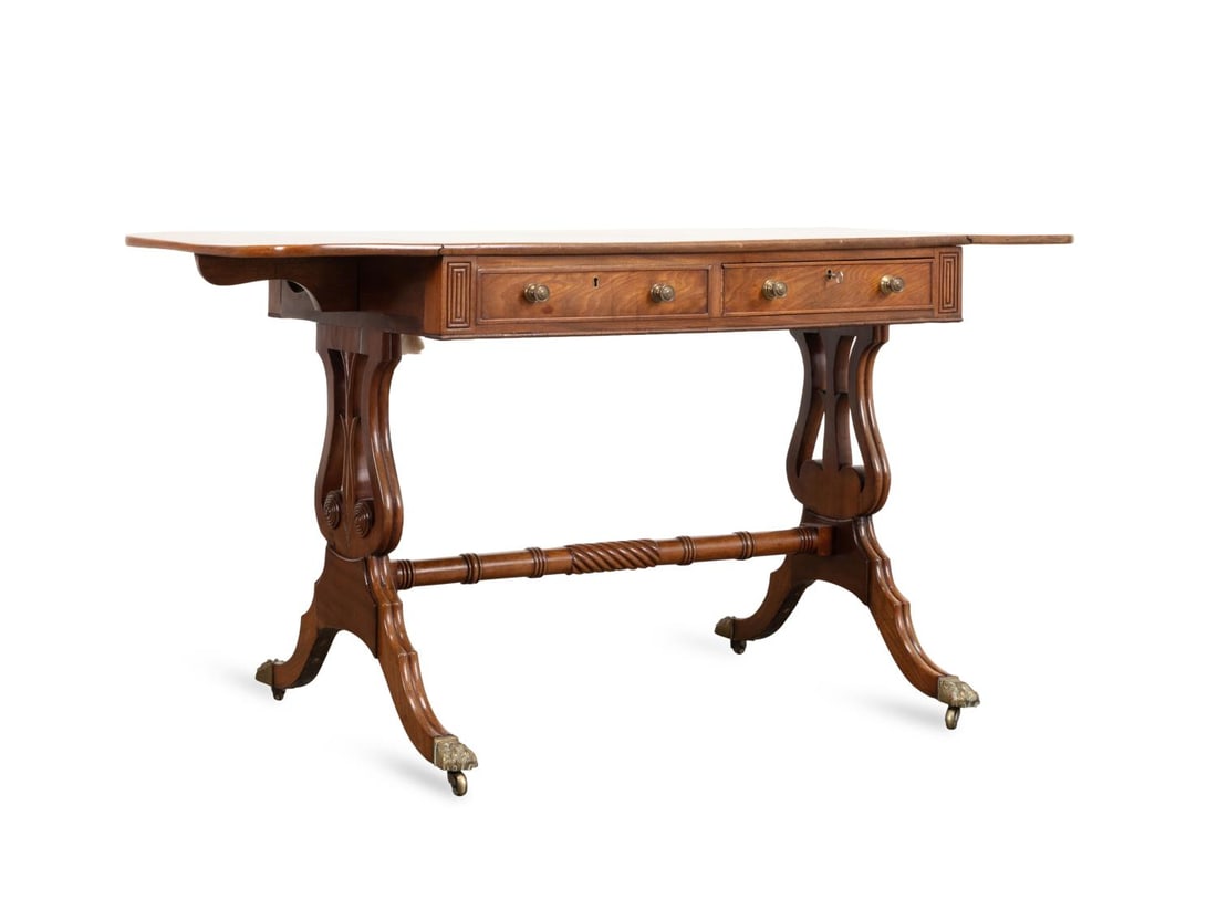 ENGLISH REGENCY MAHOGANY DROP-LEAF SOFA TABLE (1 of 7)