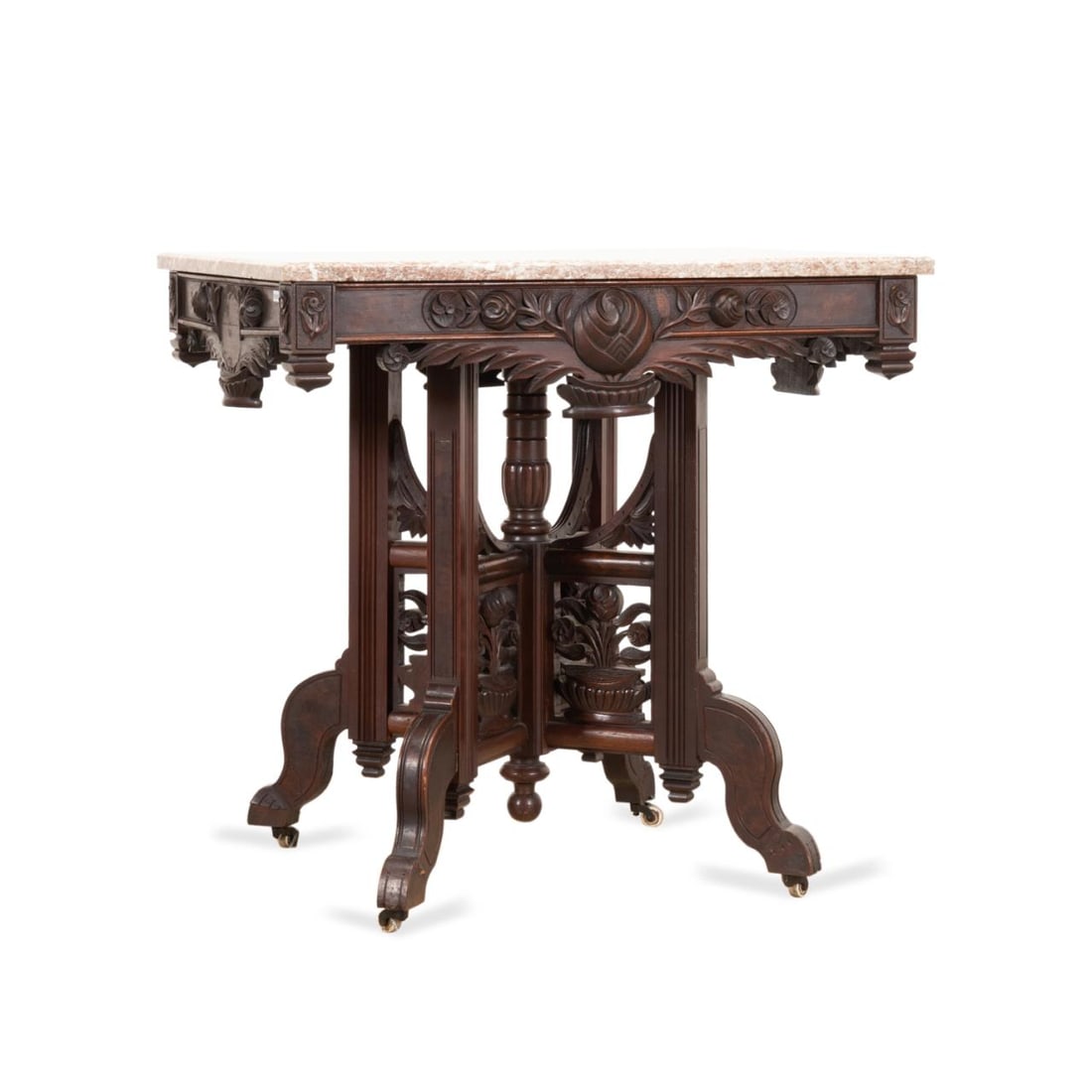 AESTHETIC MOVEMENT MARBLE TOP CENTER TABLE (1 of 7)