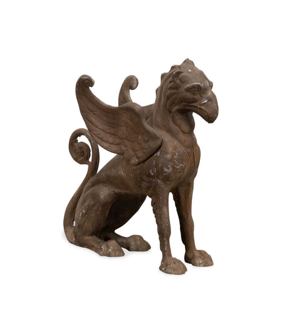 ALUMINUM SEATED GRYPHON ARCHITECTURAL ELEMENT (1 of 6)