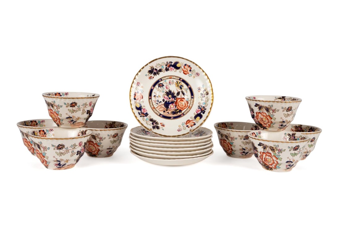 16PCS MASON'S MANDARIN PATTERN TEACUPS & SAUCERS (1 of 6)