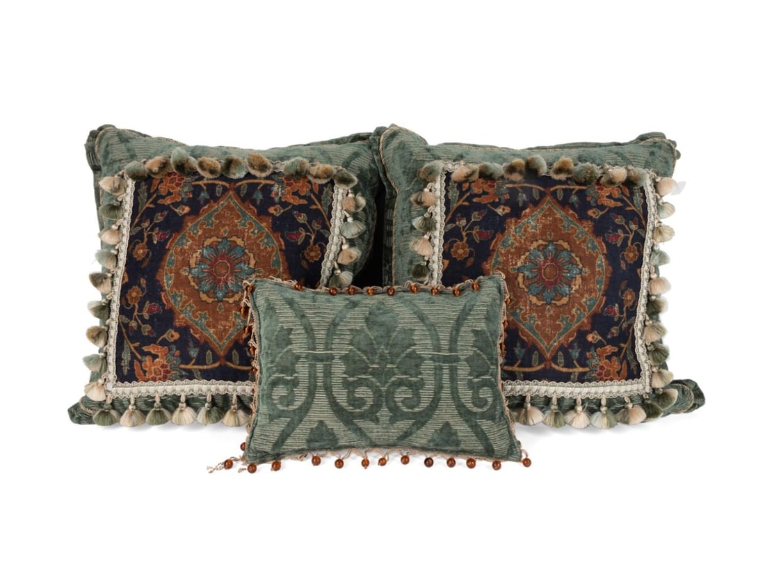 3PC RALPH LAUREN UPHOLSTERED THROW PILLOWS (1 of 4)