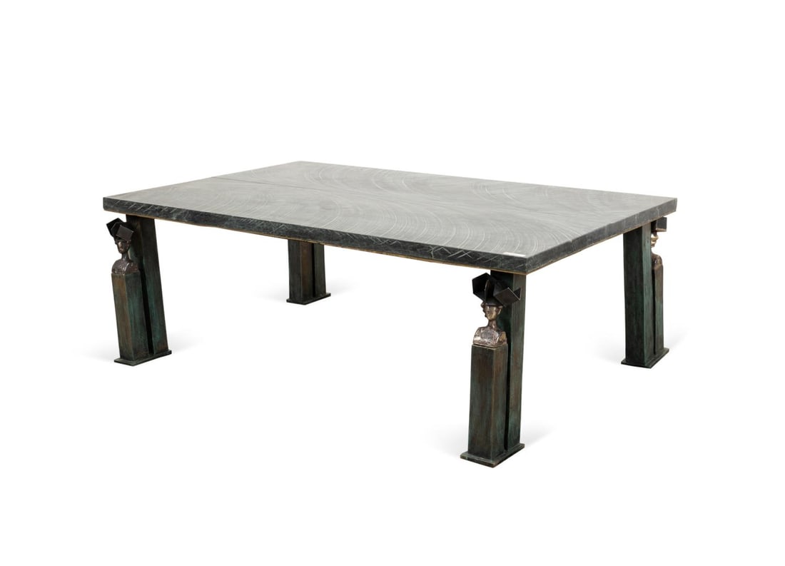 RAUL CONTI FARCO MARBLE TOP COFFEE TABLE, 2005 (1 of 11)