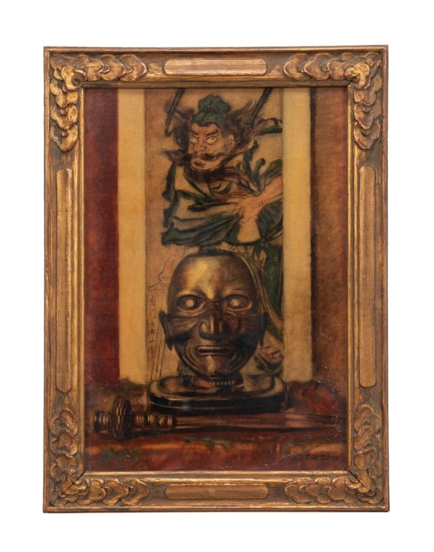 ADOLPHE L. C. CRESPIN STILL LIFE OIL ON PAPER (1 of 6)