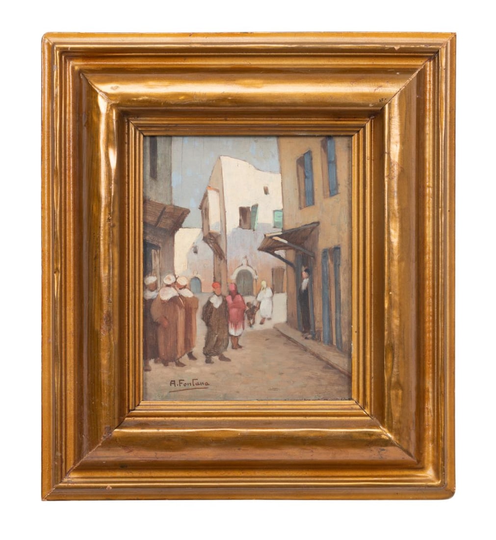A. FONTANA, SMALL ORIENTALIST GENRE SCENE, O/B (1 of 5)