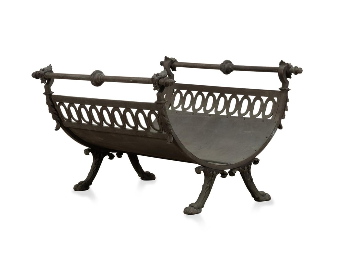 19TH/20TH C. FRENCH PATINATED BRASS FIREWOOD RACK (1 of 7)