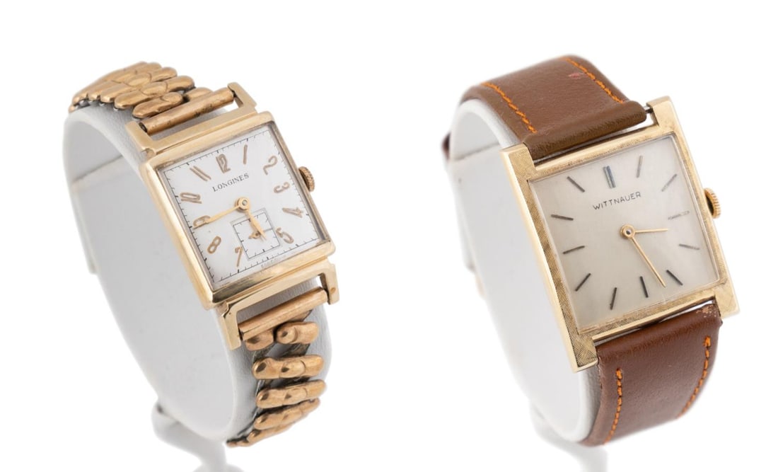 TWO YELLOW GOLD CASE WRIST WATCHES, 10K & 14K (1 of 14)