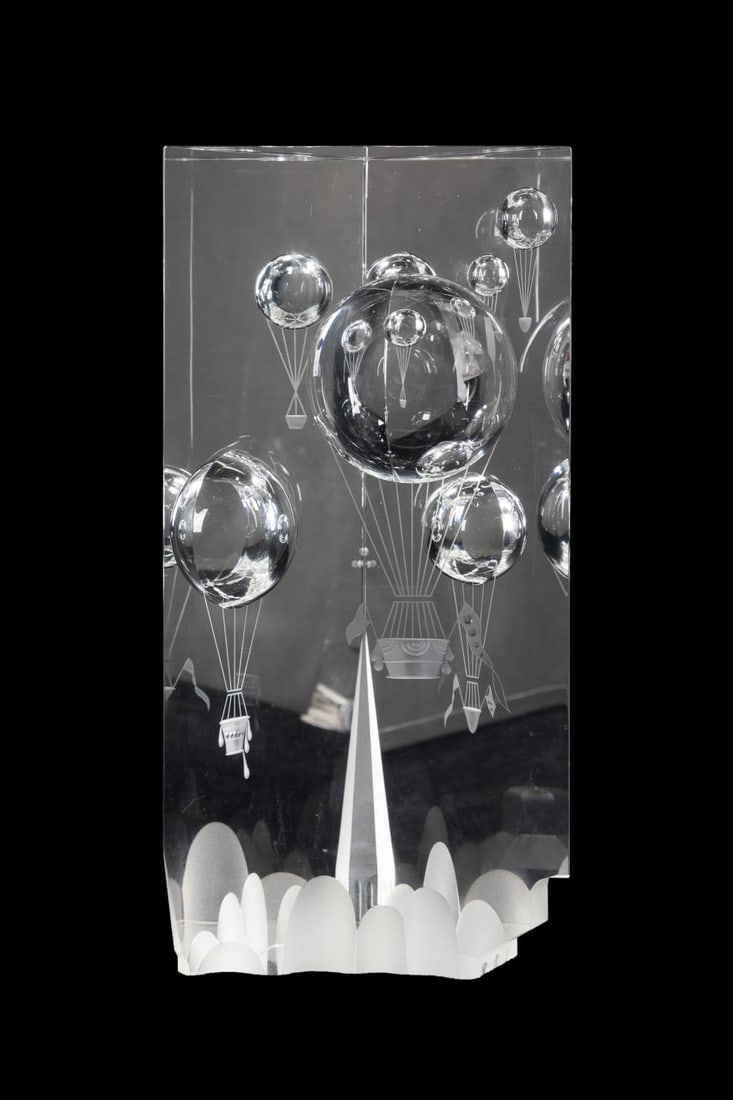 STEUBEN GLASS, 'BALLOON RALLY' SCULPTURE, #0631 (1 of 11)