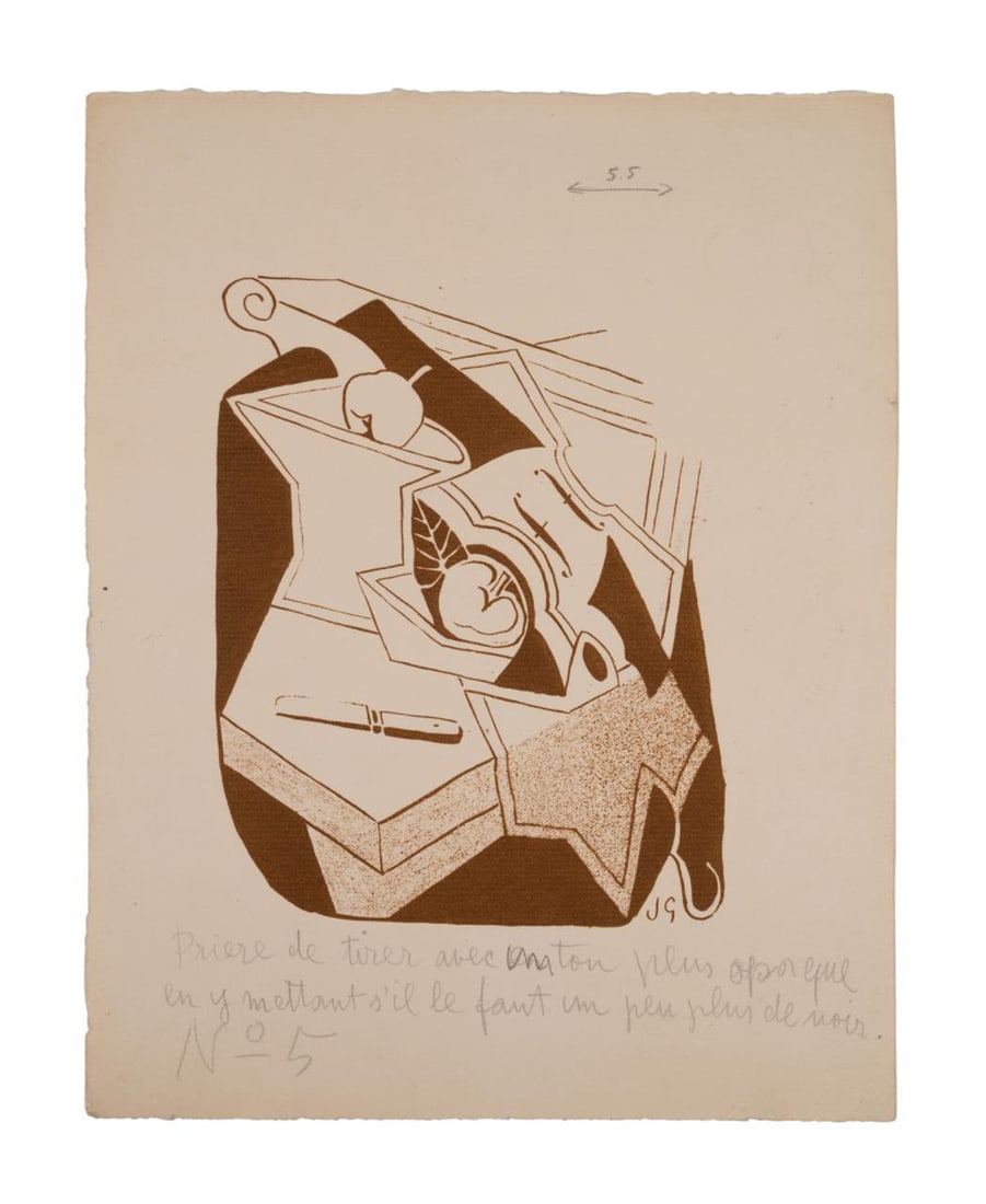 JUAN GRIS, "DENISE" PRINTER'S PROOF LITHOGRAPH (1 of 4)
