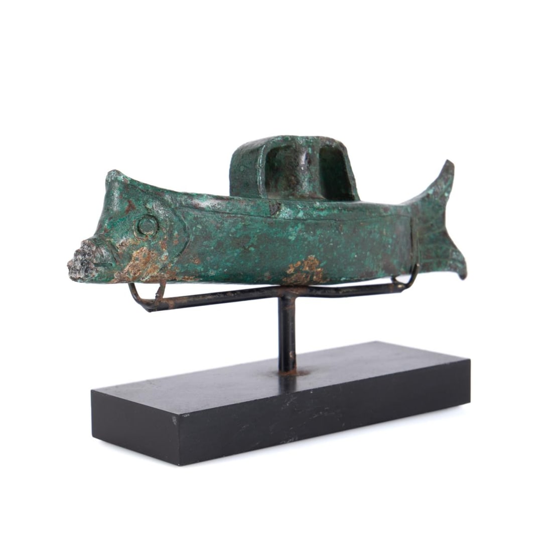 ANCIENT GREEK DOLPHIN FORM VOTIVE LAMP, 5TH C. BC (1 of 8)