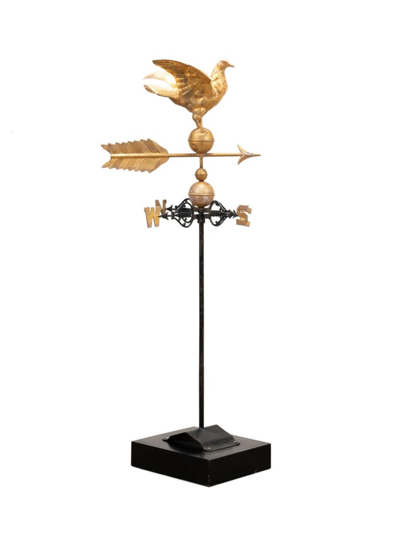 WEATHERVANE WITH GILDED PIGEON AND DIRECTIONALS (1 of 7)