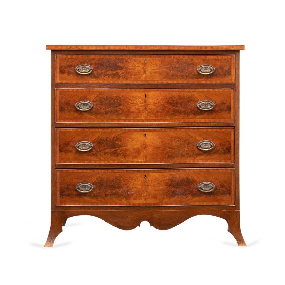 AMERICAN HEPPLEWHITE STYLE FOUR DRAWER CHEST