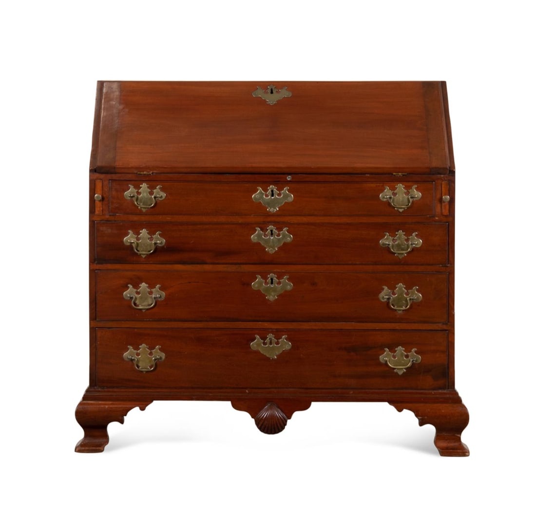 19TH C. AMERICAN GEORGIAN STYLE SLANT FRONT DESK (1 of 5)