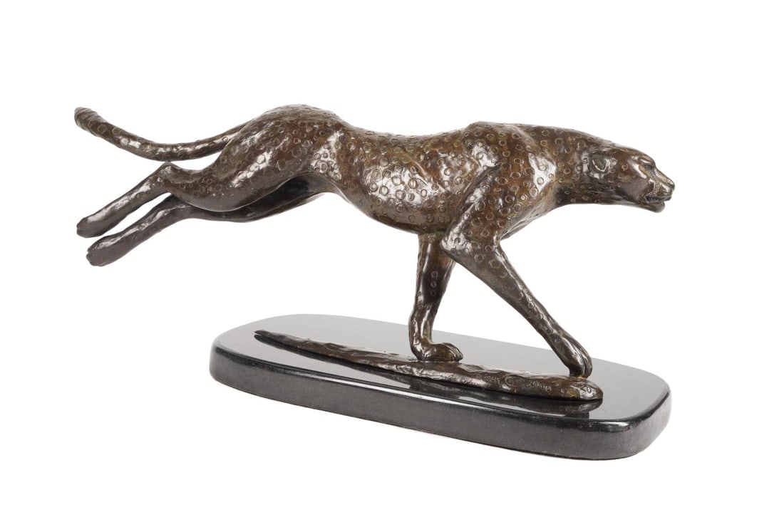 DONALD GREIG, RUNNING CHEETAH, BRONZE SCULPTURE (1 of 7)