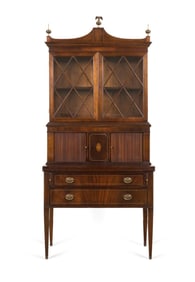 AMERICAN HEPPLEWHITE INLAID SECRETARY DESK