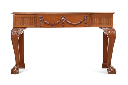 ENGLISH CHIPPENDALE STYLE MAHOGANY SERVING TABLE