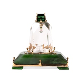 M. CHRISTIE QUARTZ & B.C. JADE GEM SCENT BOTTLE