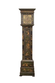 18TH CENT. ROWLING CHINOISERIE TALL CASE CLOCK