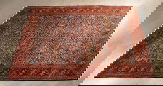 PALATIAL ANTIQUE PERSIAN FEREGHAN SAROUK RUG