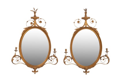 PR FRIEDMAN BROS GEORGIAN STYLE GIRANDOLE MIRRORS