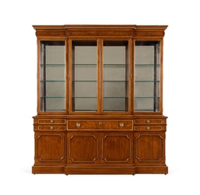 KARGES GEORGIAN STYLE WALNUT VENEER BREAKFRONT