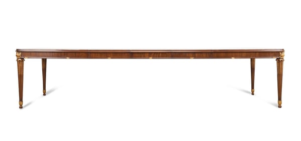 KARGES LOUIS XVI STYLE DINING TABLE & 3 LEAVES