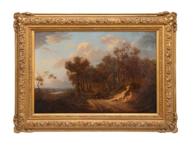 EDOURD WADIN, HIGHWAY & RIVER LANDSCAPE, O/C