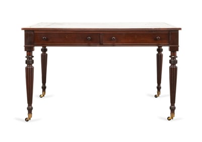 19TH C. ENGLISH VICTORIAN MAHOGANY LIBRARY TABLE