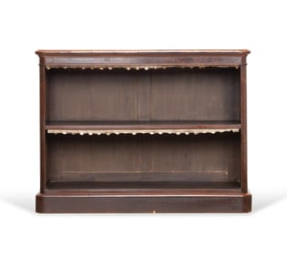 19TH/20TH C. ENGLISH ROSEWOOD VENEER OPEN BOOKCASE