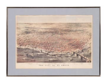 AFTER CURRIER & IVES THE CITY OF ST. LOUIS ETCHING
