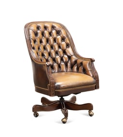 ROBB & STUCKY 'TIVOLI' LEATHER EXECUTIVE CHAIR