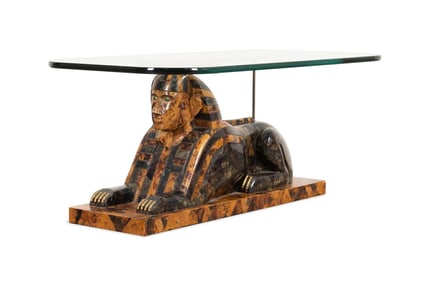 MAITLAND-SMITH EGYPTIAN SPHINX COCKTAIL TABLE