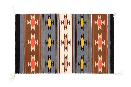 NAVAJO HAND WOVEN CHINLE RUG GEOMETRIC DESIGNS
