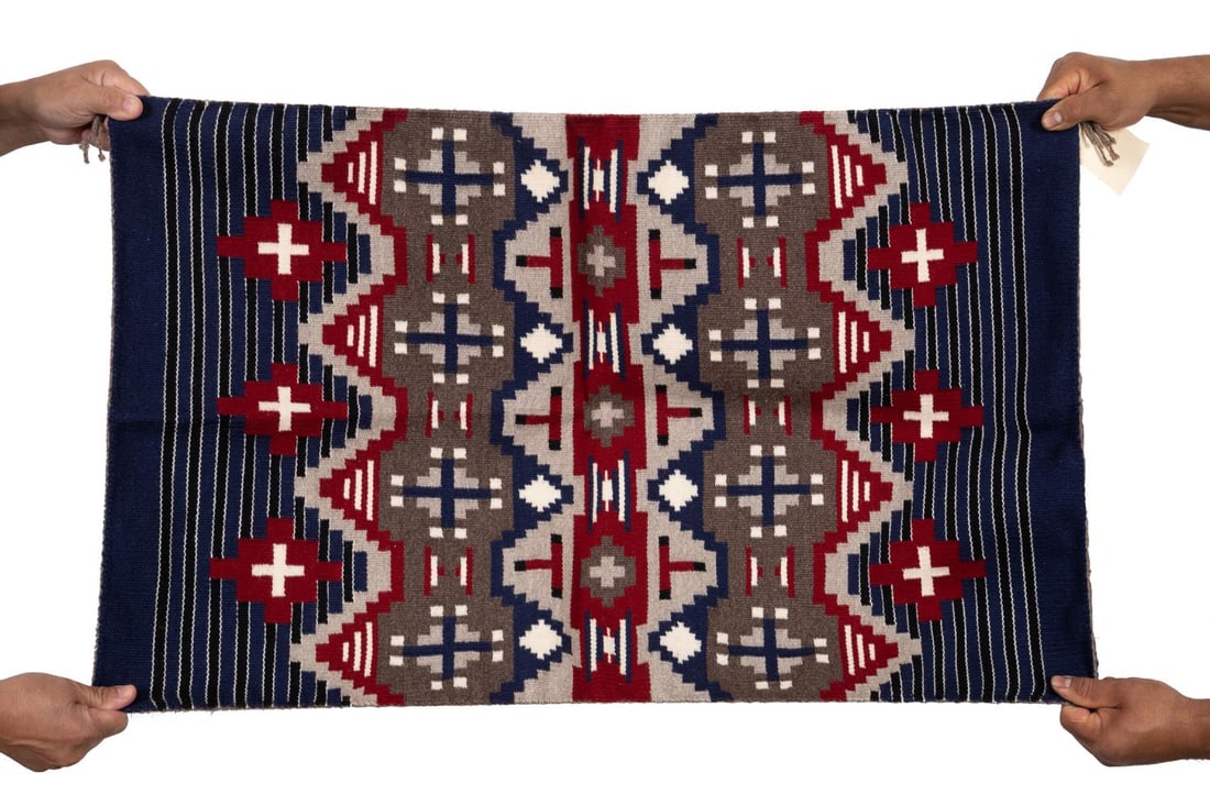 NAVAJO GERMANTOWN CROSS, SPIDER, MOUNTAINS RUG (1 of 4)
