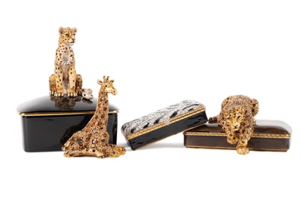 4PCS JAY STRONGWATER DECORATIVE TRINKET BOXES