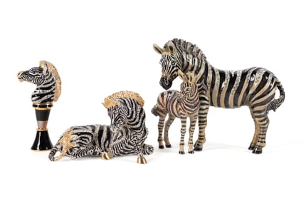 3PCS JAY STRONGWATER ZEBRAS INC 'TABITHA AND ZANE'