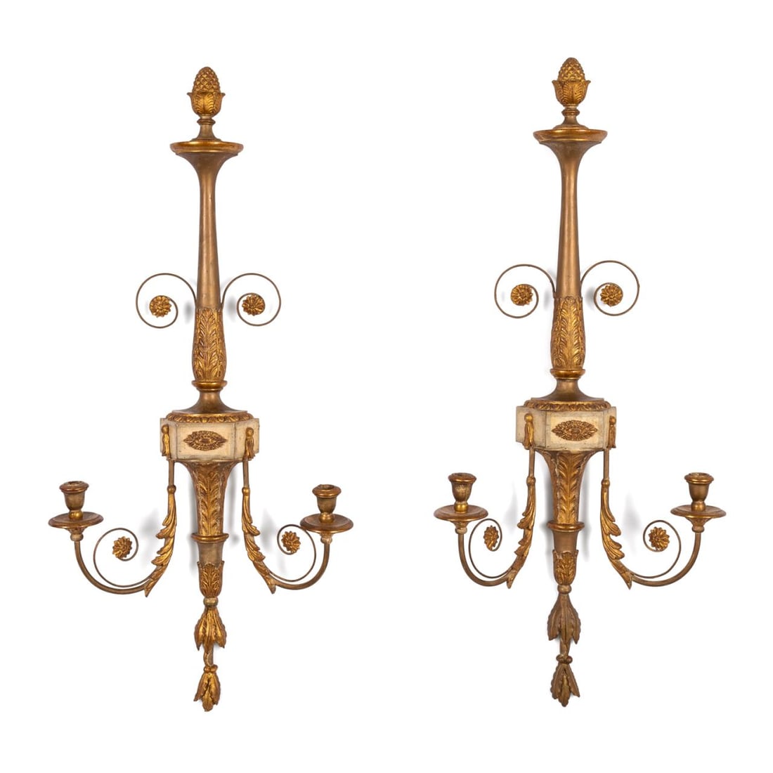 PR ITALIAN NEOCLASSICAL STYLE TWO-LIGHT SCONCES (1 of 4)