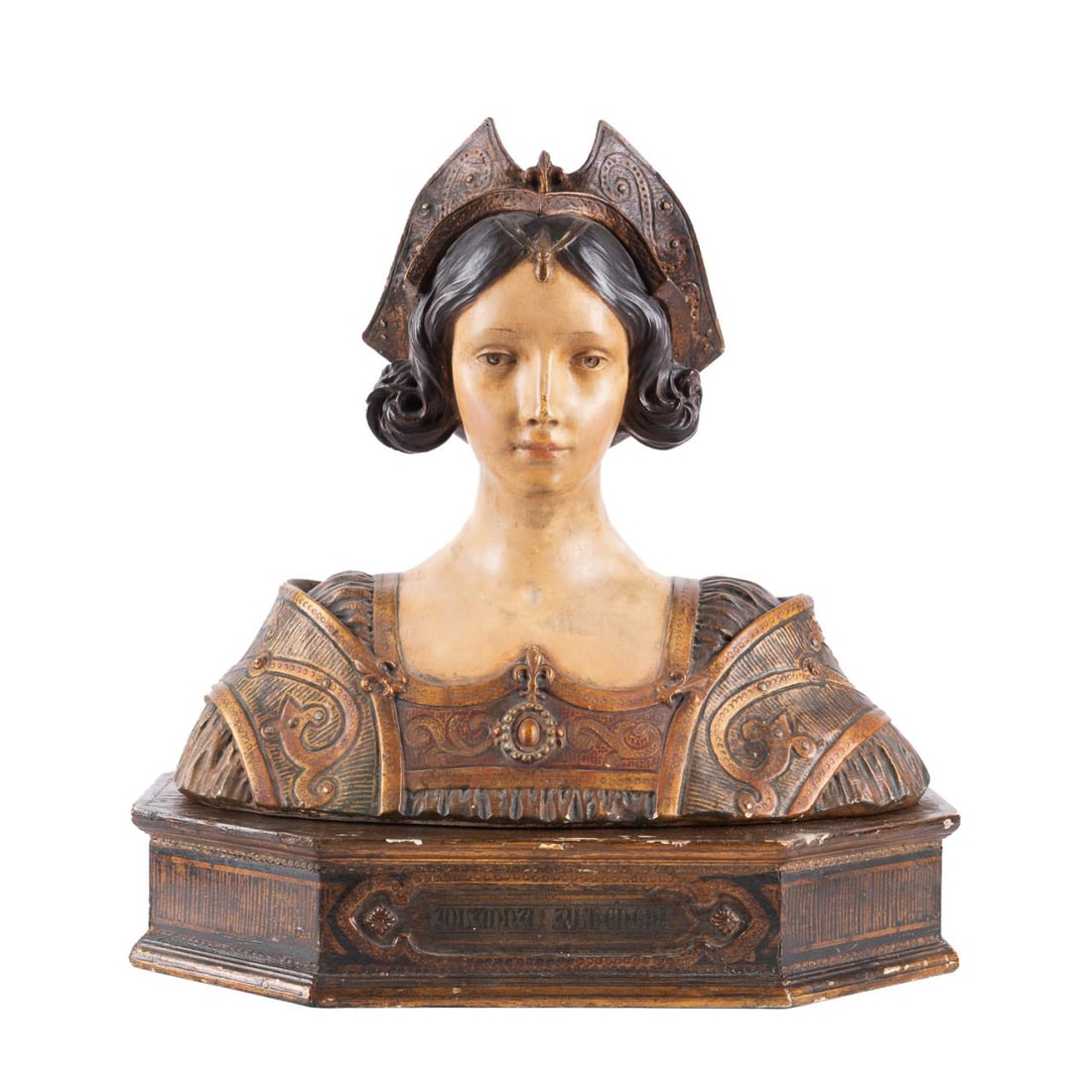 CONTINENTAL BUST OF A RENAISSANCE LADY ON BASE (1 of 6)