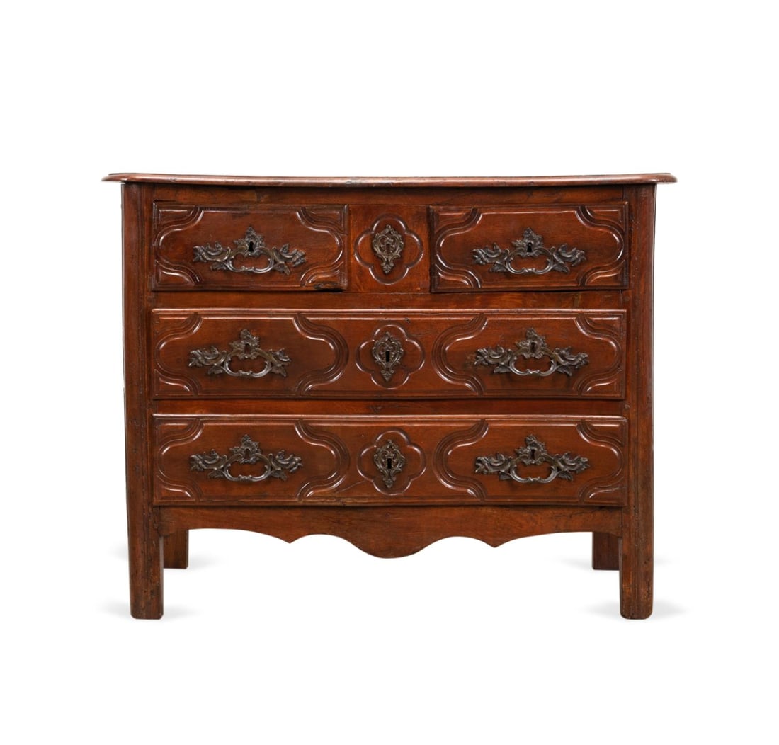 LOUIS XIV PROVINCIAL DIMINUTIVE WALNUT COMMODE (1 of 5)