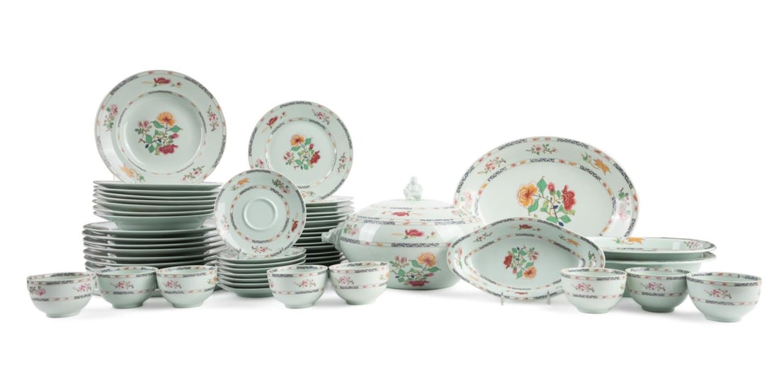 54PC RAYNAUD LIMOGES 'FORMOSE' DINNER SERVICE (1 of 9)