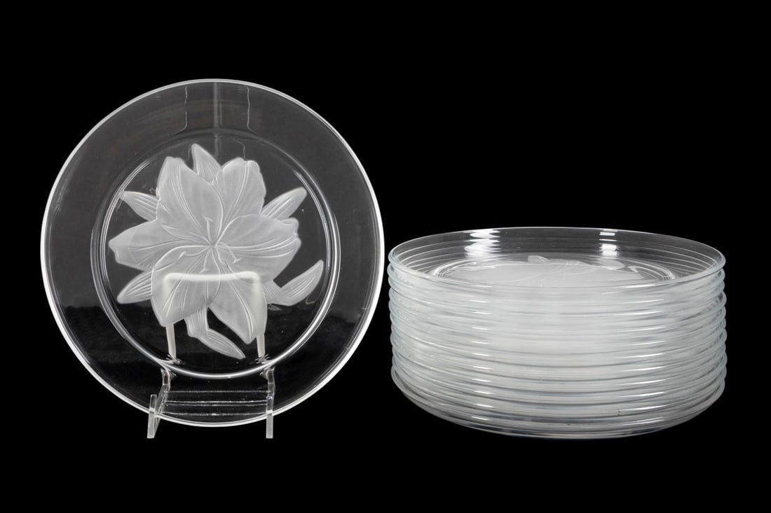 12PCS J.G.DURAND CRYSTAL PLATES, 'ROMANCE' (1 of 3)